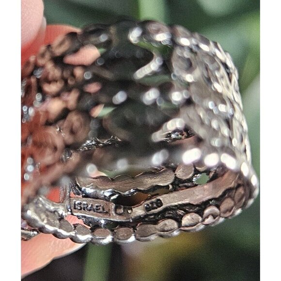 YAM Michal & Yuval 925 Sterling Silver Vintage Israel CZ Ring Size 9 - Picture 11 of 11